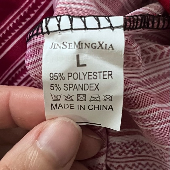 NWT JinSeMingXia Maxi Striped Dress (L) - Picture 11 of 12